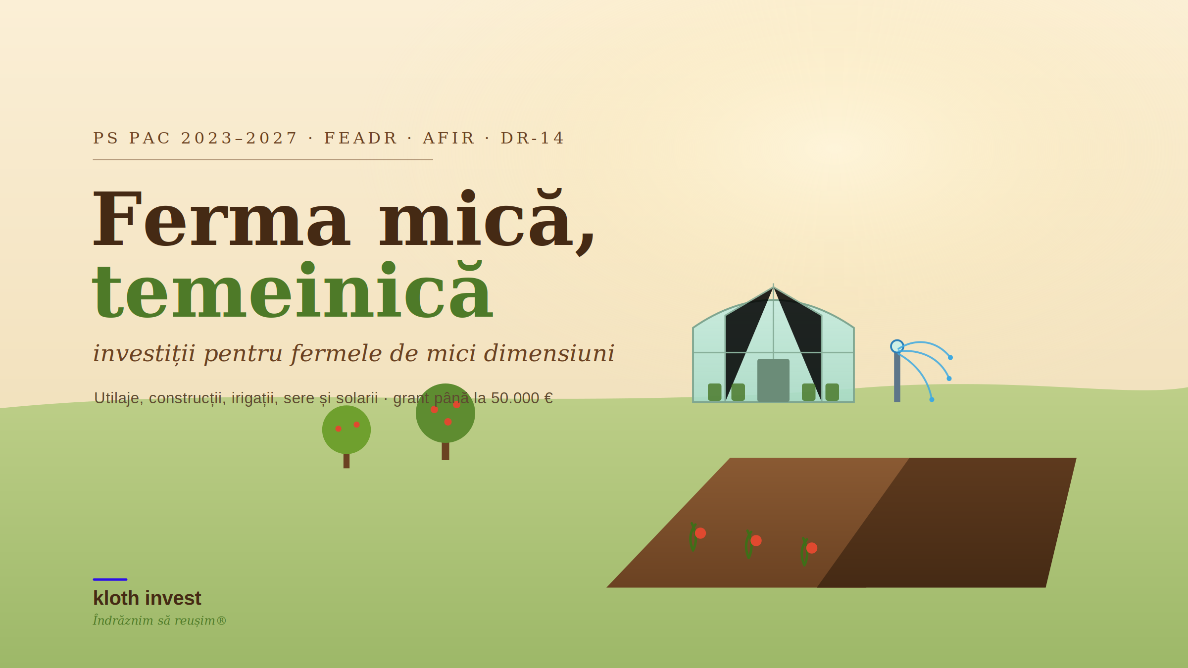 DR-14 — Investiții în fermele de mici dimensiuni, sesiunea 2026