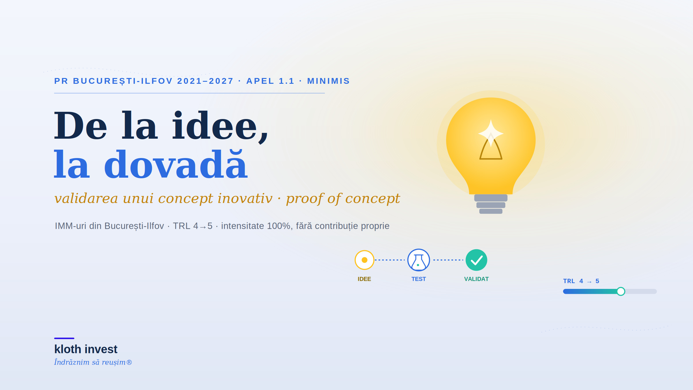Proof of Concept — validarea unui model conceptual inovativ