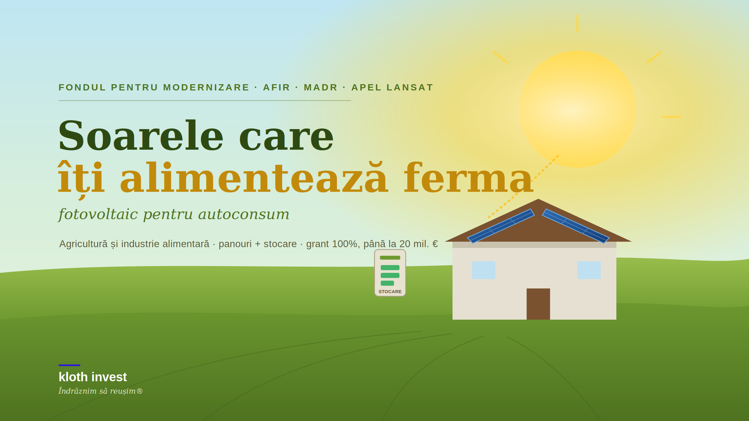 Schema ENERGIE — energie regenerabilă pentru fermieri și producători